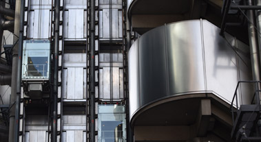 Lloyd's building exterior lifts and staircase