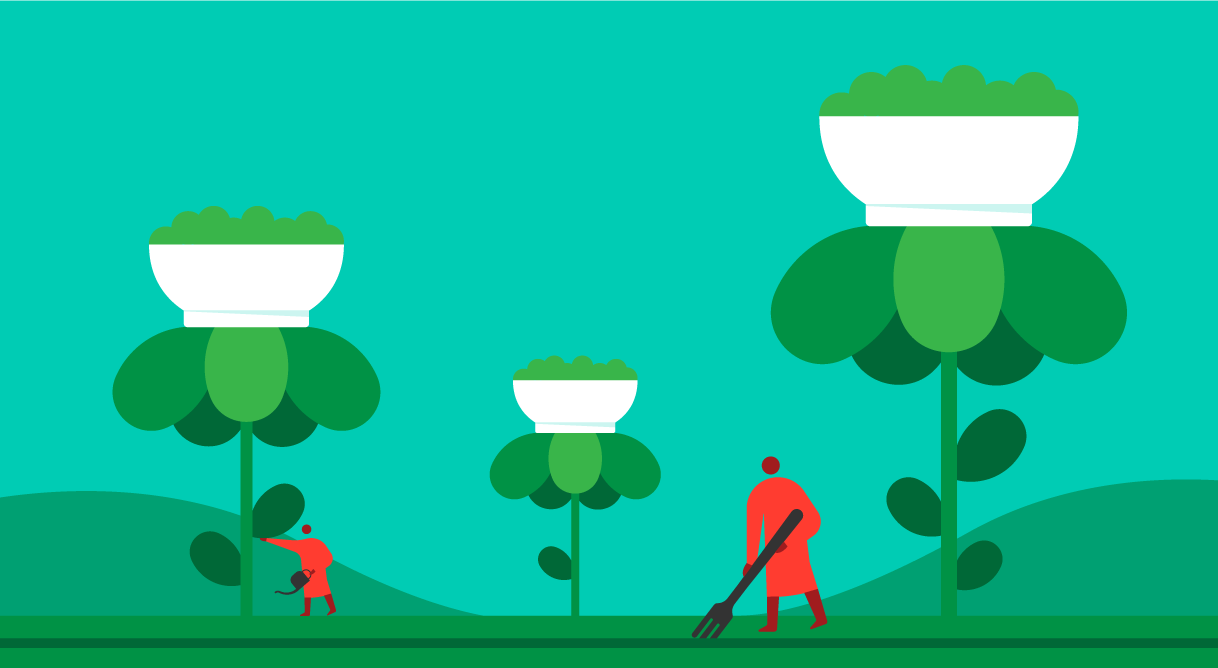 Growing food security illustration